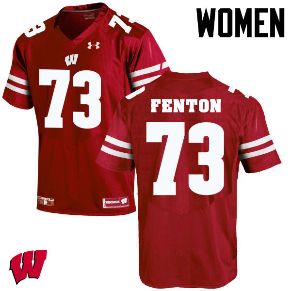 Wisconsin Badgers Women's #73 Alex Fenton NCAA Under Armour Authentic Red College Stitched Football Jersey UT40Z31LS